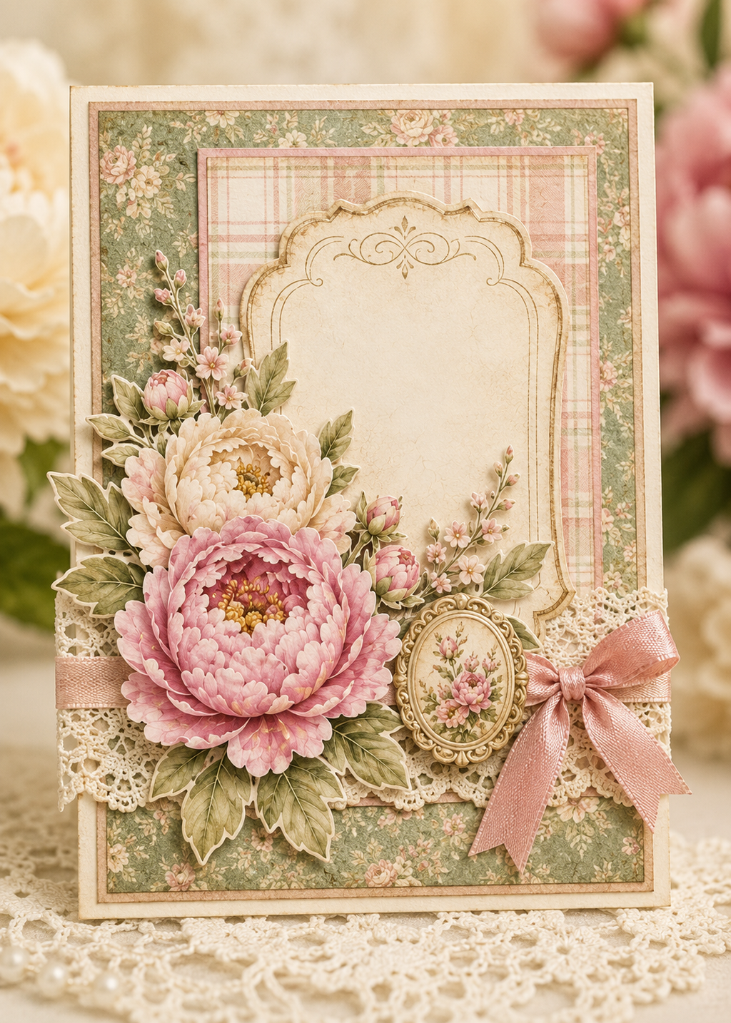 Peony Garden Digital Scrapbook Paper Collection | 24 Printable Papers | 12x12 | 300 DPI PNG | Junk Journal | Card Making | Commercial Use