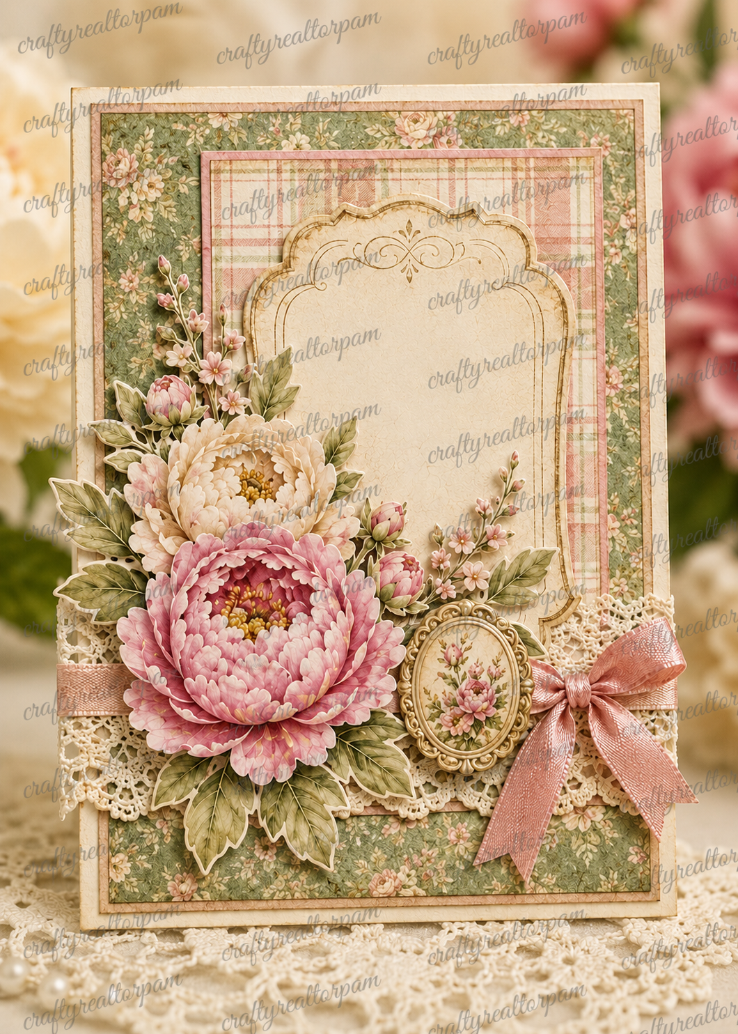 Peony Garden Digital Scrapbook Paper Collection | 24 Printable Papers | 12x12 | 300 DPI PNG | Junk Journal | Card Making | Commercial Use